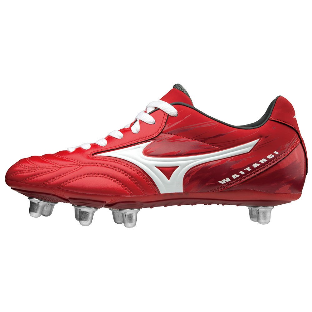 Mizuno WAITANGI PS - Bayan Rugby Ayakkabısı - Kırmızı/Beyaz Türkiye (JEWFVN-078)